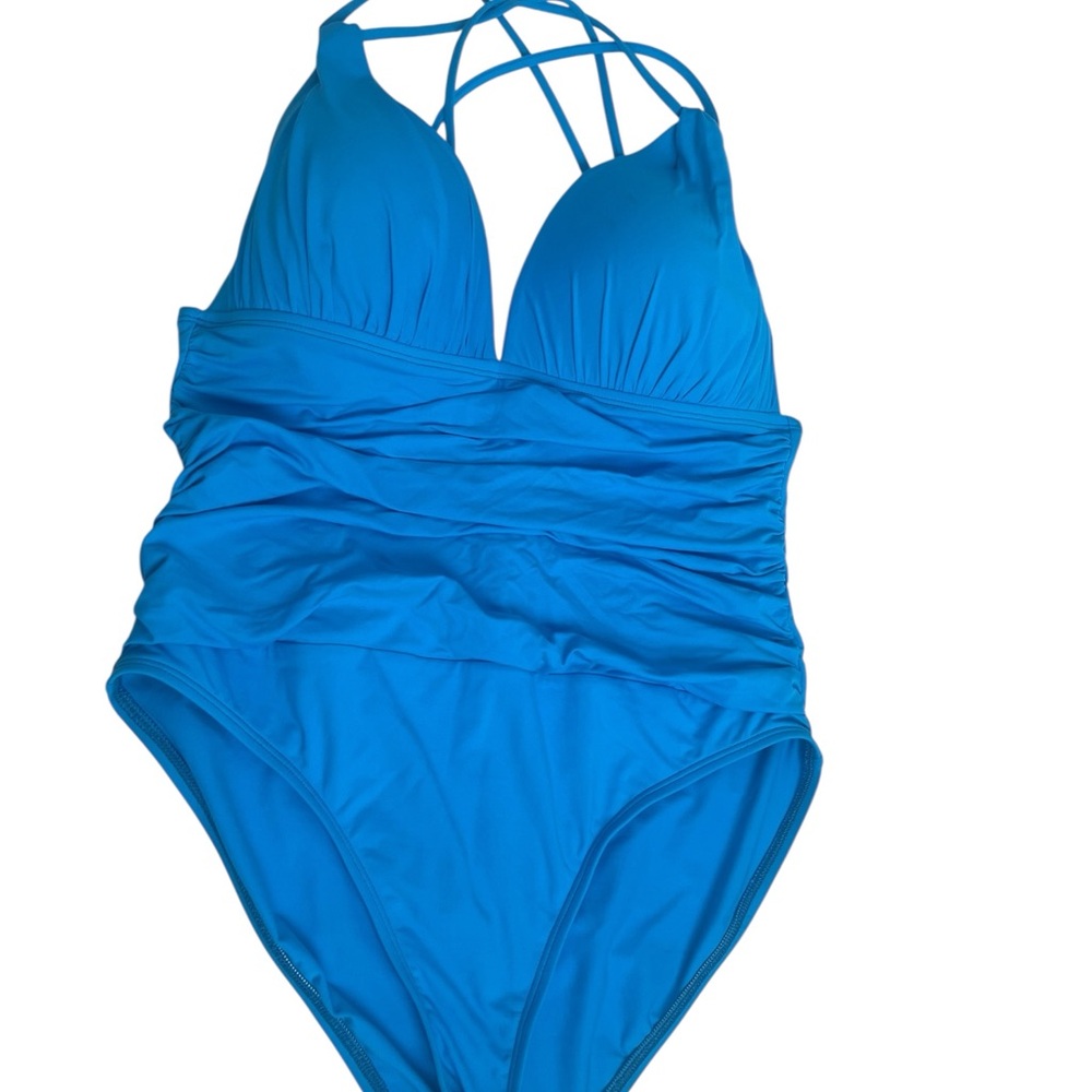 La Blanca Bright Blue One-Piece Swimsuit – Size 14